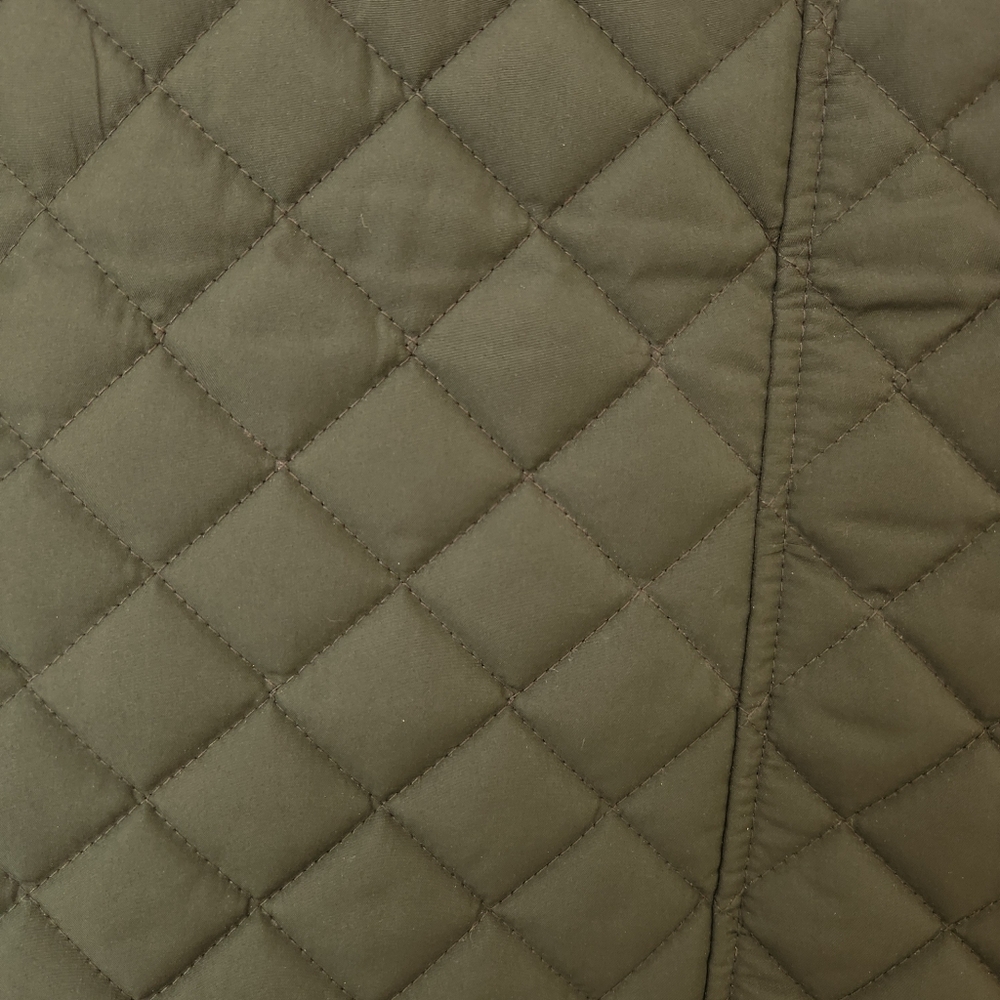 Olive Green Quilted Vest Van Heusen Sleeveless Zippers Fall Cabincore Gorp Small - Picture 8 of 13